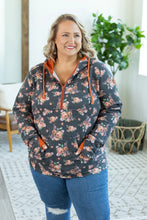 Load image into Gallery viewer, French Terry 1/2 Zip-Rust/Floral
