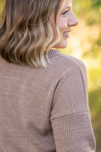 Load image into Gallery viewer, Brittany Button Sweater- Mocha