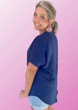 Load image into Gallery viewer, Fashionable Late Top-Navy