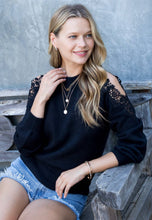 Load image into Gallery viewer, Lace Cold Shoulder Sweater
