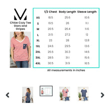 Load image into Gallery viewer, Cozy Chloe Tee- Stars and Stripes
