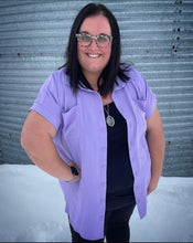 Load image into Gallery viewer, Take off airflow button up-lavender