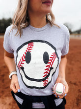 Load image into Gallery viewer, Baseball Smiley Tee
