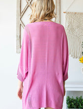 Load image into Gallery viewer, Pink Dolman Crochet Knitted Top
