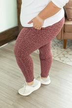 Load image into Gallery viewer, Athleisure Leggings - Berry Leopard
