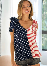 Load image into Gallery viewer, American Flag Vneck Tank
