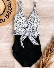 Load image into Gallery viewer, Beach Party One Piece- White Black Dalmatian
