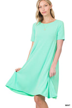 Load image into Gallery viewer, T-shirt Dress- Black or Mint Available
