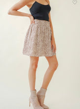 Load image into Gallery viewer, Ivory/Brown leopard mini skirt
