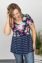 Load image into Gallery viewer, Navy Floral Sarah Ruffle
