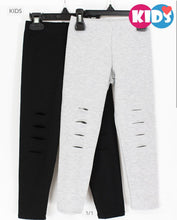 Load image into Gallery viewer, Girls Laser cut leggings *BLACK ONLY*
